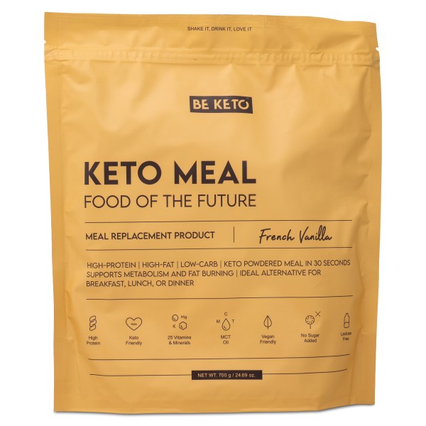 BeKeto KETO Meal, French Vanilla, 700 g | Livsmedel - Färdiga mål & Mellanmål - Kompletta måltider | Gymkraft