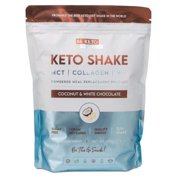 BeKeto KETO Shake, Coconut & White Chocolate, 500 g | Livsmedel - Färdiga mål & Mellanmål - Dietmål | Gymkraft