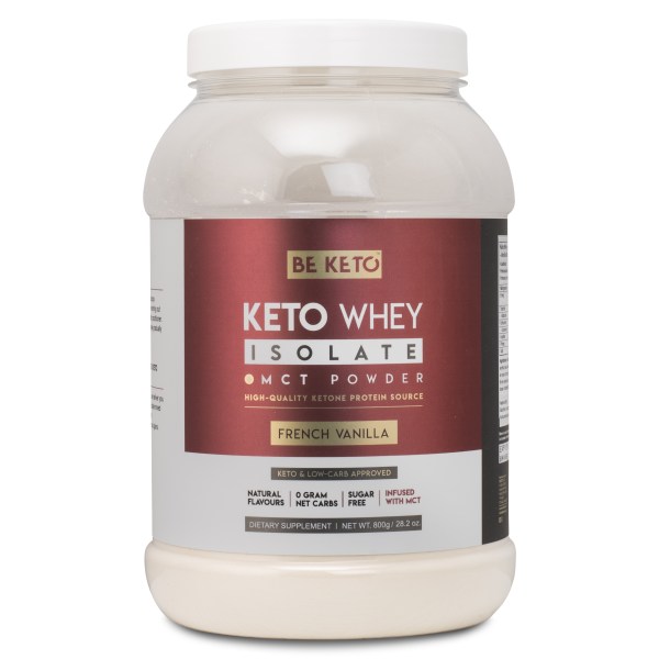 BeKeto KETO Whey + MCT, French Vanilla, 800 g | Träningstillskott - Proteinpulver - Vassleprotein | Gymkraft