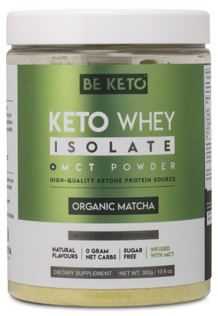 Miniatyrbild BeKeto KETO Whey Isolate + MCT, Organic Matcha, 300 g