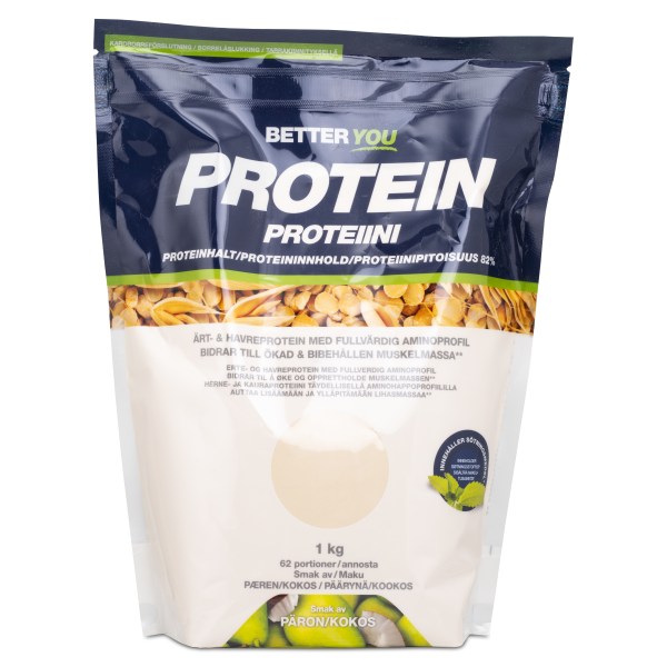 Better You Ärt & Havreprotein, Kokos/Päron, 1 kg | Träningstillskott - Proteinpulver - Veganskt Protein | Gymkraft