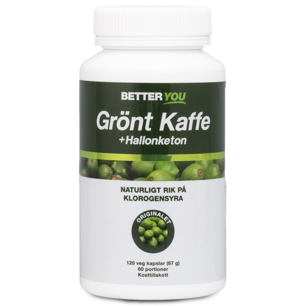 Better You Grönt Kaffe + Hallonketon, 120 kaps | Diet - Fettförbränning | Gymkraft