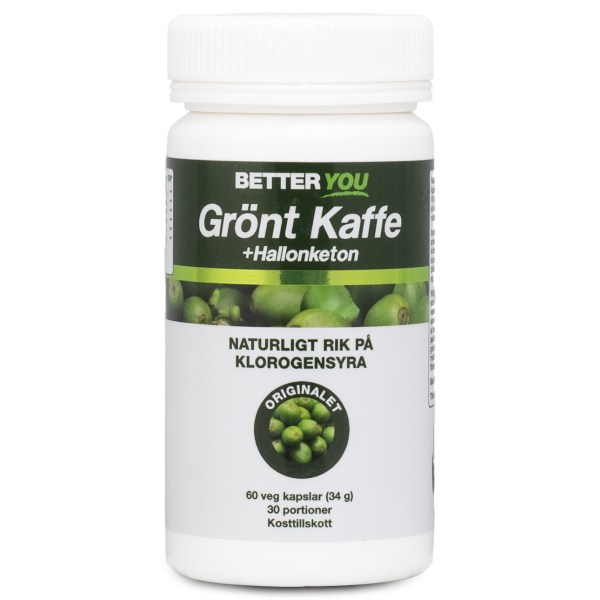 Better You Grönt Kaffe + Hallonketon, 60 kaps | Diet - Fettförbränning | Gymkraft