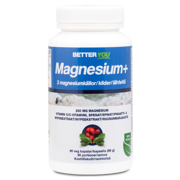 Better You Magnesium Plus, 90 kaps | Vitamin & Mineraltillskott - Mineraler - Magnesium | Gymkraft