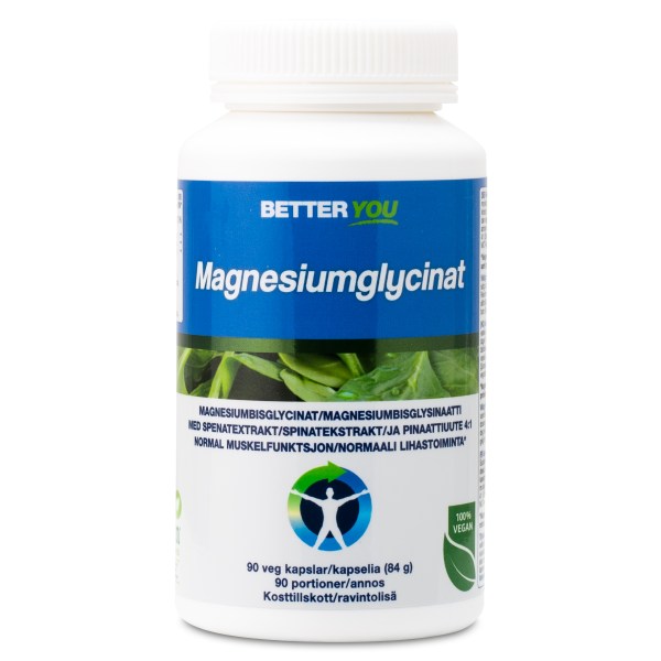 Better You Magnesiumglycinat, 90 kaps | Vitamin & Mineraltillskott - Mineraler - Magnesium | Gymkraft