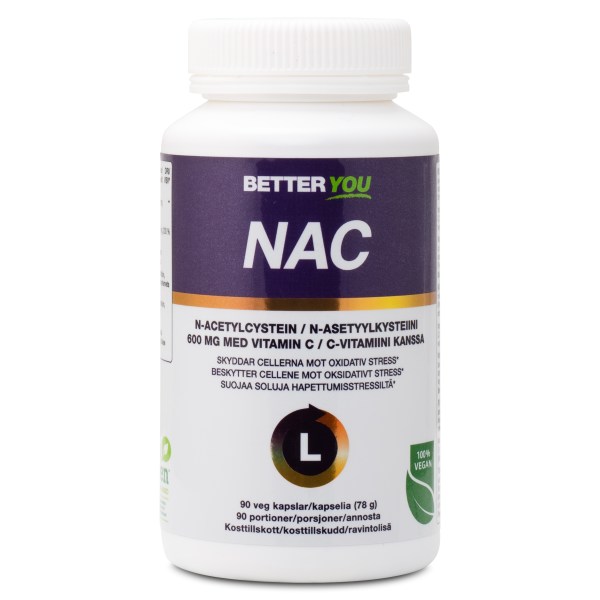 Better You NAC, 90 kaps | Träningstillskott - Aminosyror - Cystein & NAC | Gymkraft