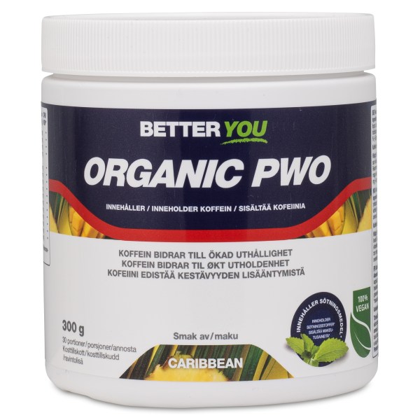Better You Organic PWO, Caribbean, 300 g | Träningstillskott - Före Träning - PWO | Gymkraft