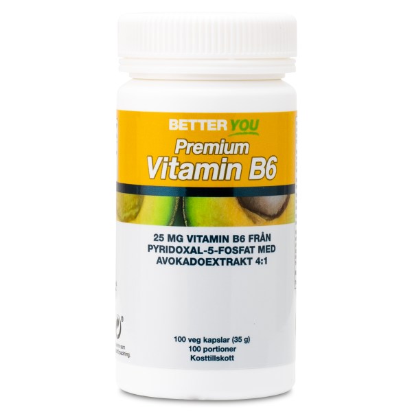 Better You Premium Vitamin B6, 100 kaps | Vitamin & Mineraltillskott - Vitaminer - B-vitamin | Gymkraft