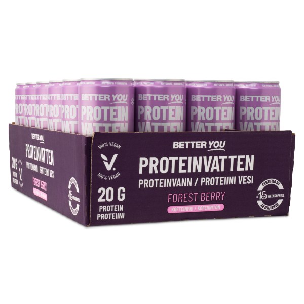 Better You Proteinvatten, Forest Berry, 24-pack | Träningstillskott - Efter Träning - Färdiga proteinshakes | Gymkraft