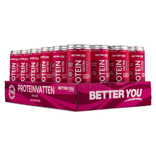 Better You Proteinvatten m Elektrolyter, Hallon, 24-pack