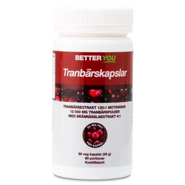 Better You Tranbärskapslar, 90 kaps | Hälsa - Urinvägar & slemhinnor | Gymkraft