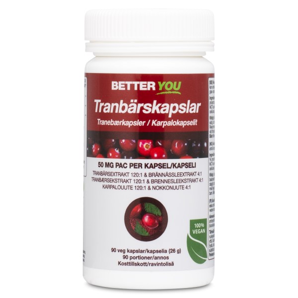 Better You Tranbärskapslar, 90 kaps | Hälsa - Urinvägar & slemhinnor | Gymkraft