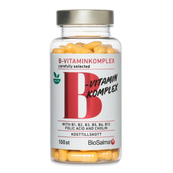 BioSalma B-vitaminkomplex , 100 kaps | Vitamin & Mineraltillskott - Vitaminer - B-vitamin | Gymkraft