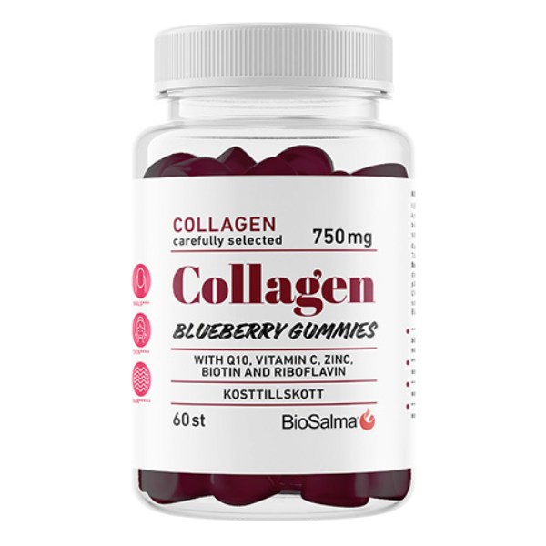 BioSalma Collagen Gummies, Blueberry, 60 Gummies