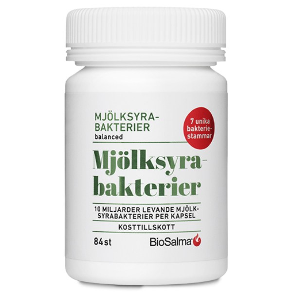 BioSalma Mjölksyrabakterier 7 stammar, 84 Kaps | Hälsa - Mage & Tarm - Mjölksyrabakterier | Gymkraft