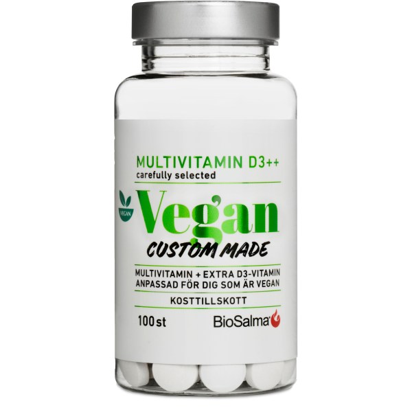 BioSalma Multivitamin Vegan D3-vitamin ++, 100 tabl | Vitamin & Mineraltillskott - Vitaminer - Multivitamin | Gymkraft