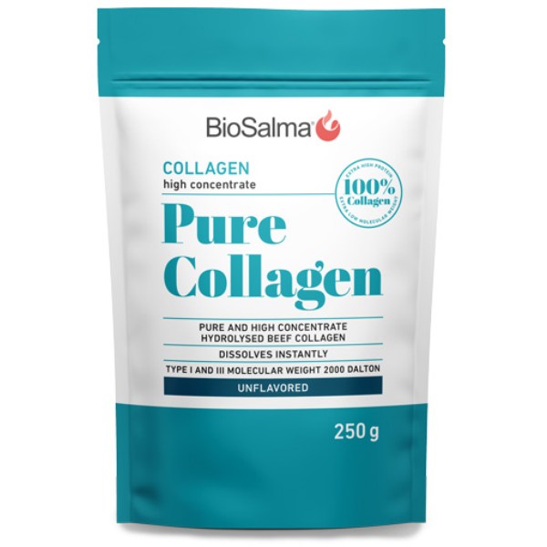 BioSalma Pure Collagen 100%, Unflavored, 250 g | Hälsa - Kollagen | Gymkraft