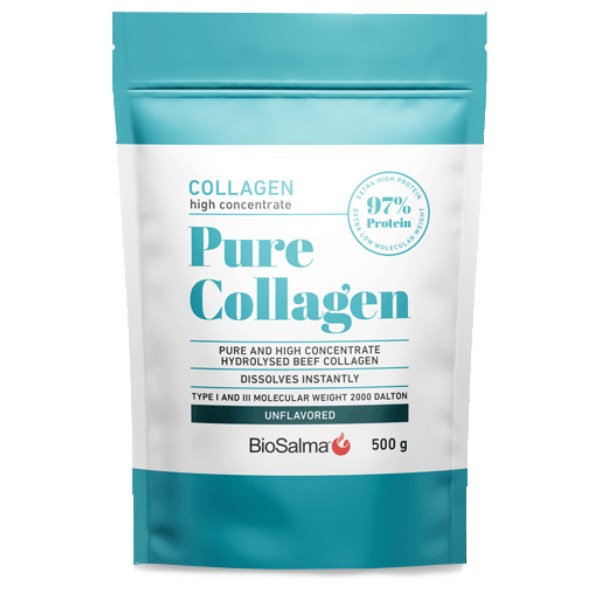 BioSalma Pure Collagen 100%, Unflavored, 500 g | Hälsa - Kollagen | Gymkraft