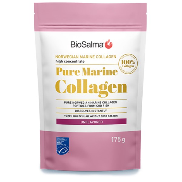 BioSalma Pure Marine Collagen, Unflavored, 175 g | Hälsa - Kollagen | Gymkraft