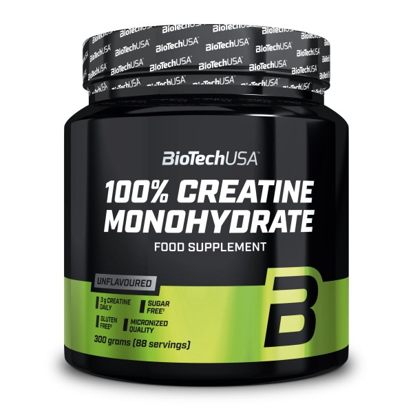 BioTechUSA 100% Creatine Monohydrate, Natural, 300 g