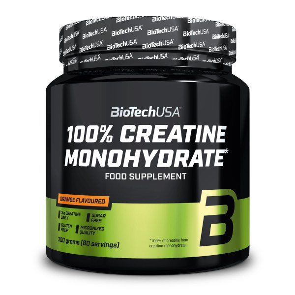 BioTechUSA 100% Creatine Monohydrate, Orange, 300 g