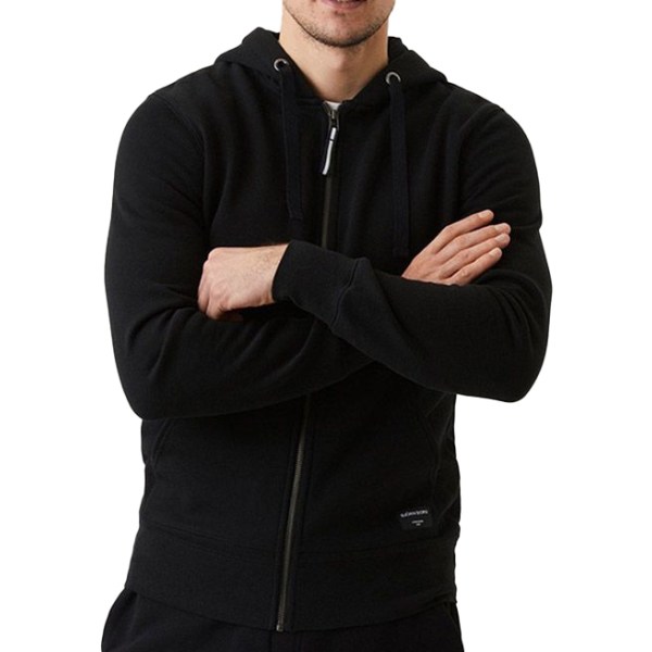 Björn Borg Centre Zip Hoodie, , Black Beauty | Träningskläder - Träningströjor - Hoodies | Gymkraft
