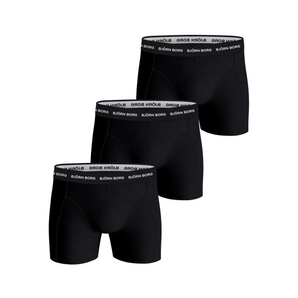 Björn Borg Cotton Stretch Boxer 3-pack, M, Black | Träningskläder - Träningsstrumpor | Gymkraft