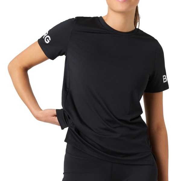 Björn Borg Womens T-shirt, S, Black Beauty | Träningskläder - Träningströjor - T-shirts | Gymkraft