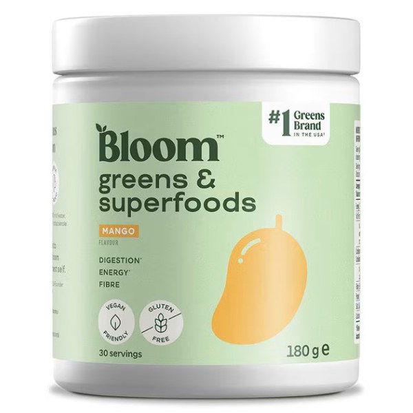 BLOOM Greens & Superfoods, Mango, 180 g