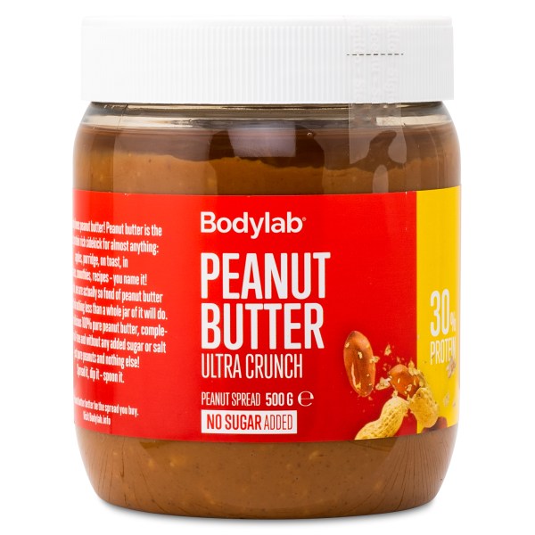 Bodylab Peanut Butter , 500 g, Ultra Crunch | Livsmedel - Till Skafferiet - Nötsmör & Chokladkräm | Gymkraft