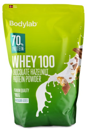 Miniatyrbild Bodylab Whey 100, 1000 g, Chocolate Hazelnut