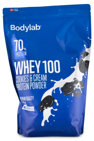 Miniatyrbild Bodylab Whey 100, 1000 g, Cookies & Cream