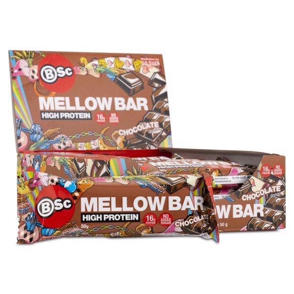 BSC Mellow Bar, Chocolate, 12-pack | Träningstillskott - Efter Träning - Proteinbars | Gymkraft