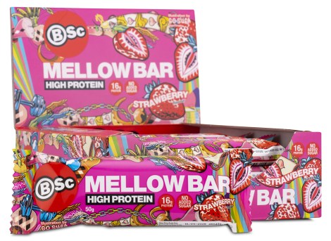 Miniatyrbild BSc Mellow Bar, Strawberry, 12-pack