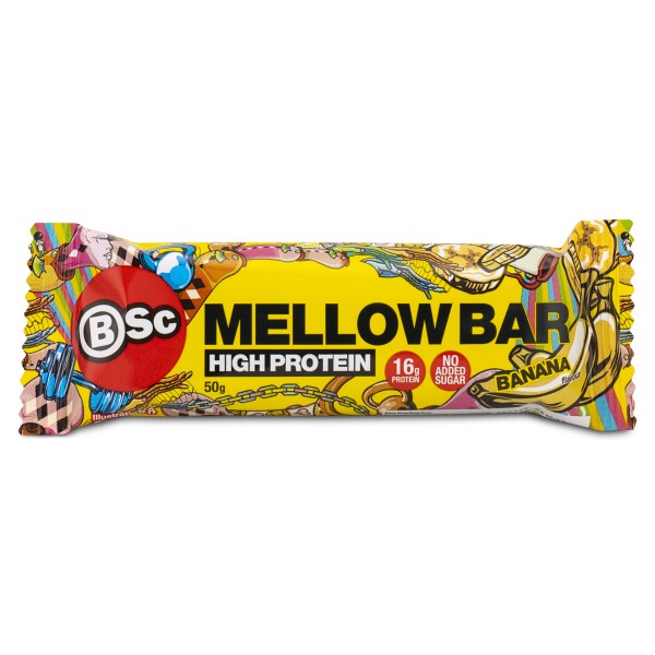 BSC Mellow Bar, Banana, 50 g | Träningstillskott - Efter Träning - Proteinbars | Gymkraft