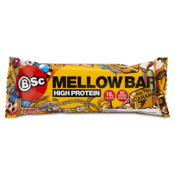 BSC Mellow Bar, Salted Caramel, 50 g | Träningstillskott - Efter Träning - Proteinbars | Gymkraft