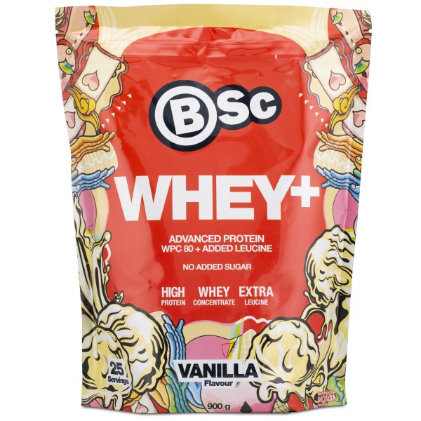 BSC Whey, Vanilla, 900 g | Träningstillskott - Proteinpulver - Vassleprotein | Gymkraft