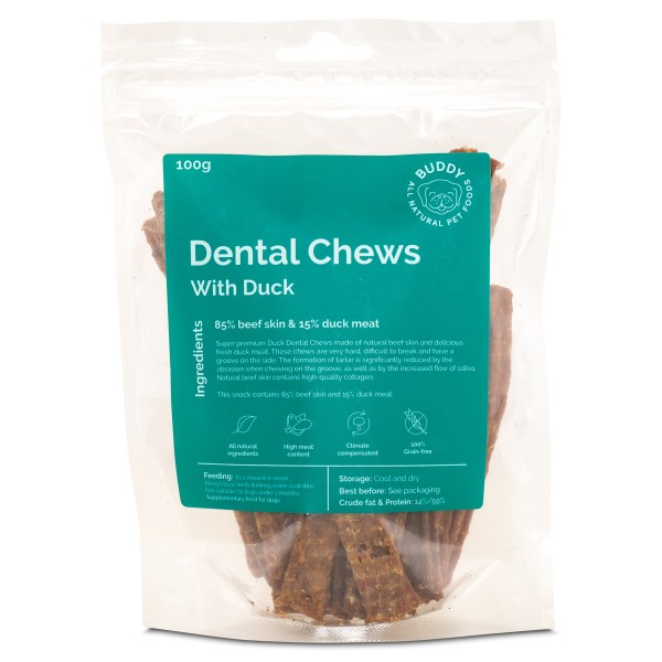 Buddy Dental Chews, Duck, 100 g