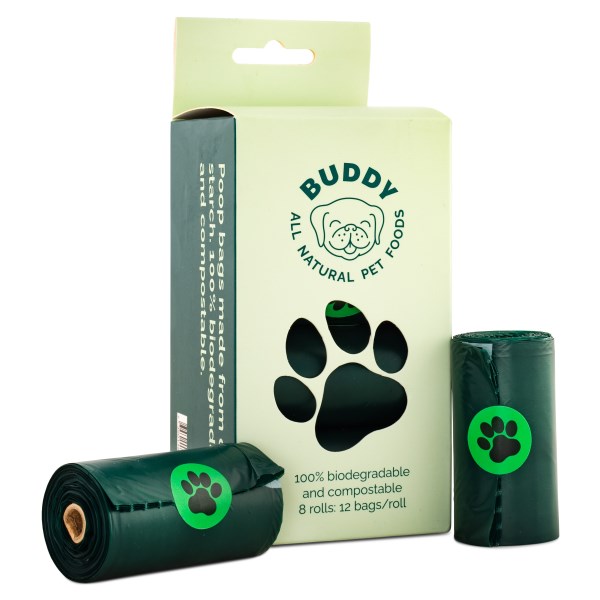 Buddy Eco Friendly Poop Bags 8-pack Grön