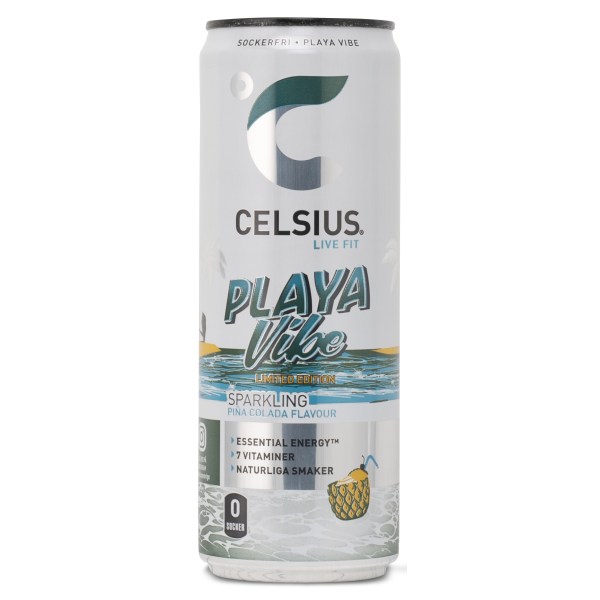 Celsius, Playa Vibe, 1 st | Träningstillskott - Under Träning - Energidryck för sport | Gymkraft