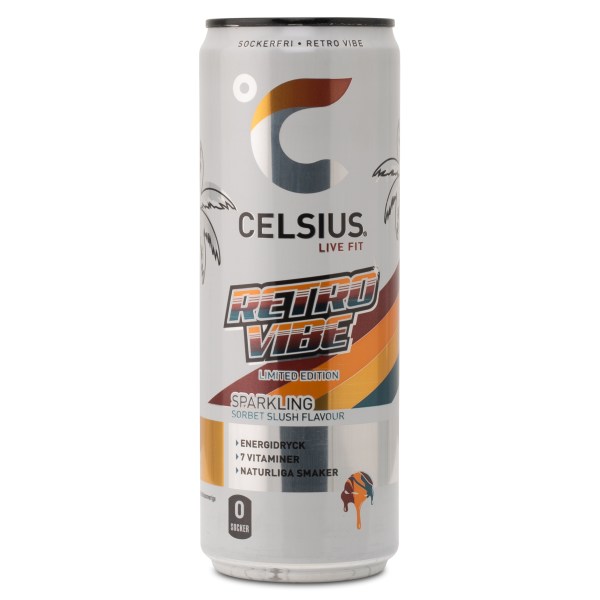 Celsius, Retro Vibe, 1 st | Träningstillskott - Under Träning - Energidryck för sport | Gymkraft