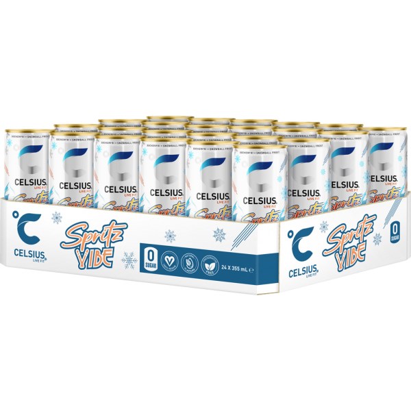 Celsius, Spritz Vibe, 24-pack | Träningstillskott - Under Träning - Energidryck för sport | Gymkraft