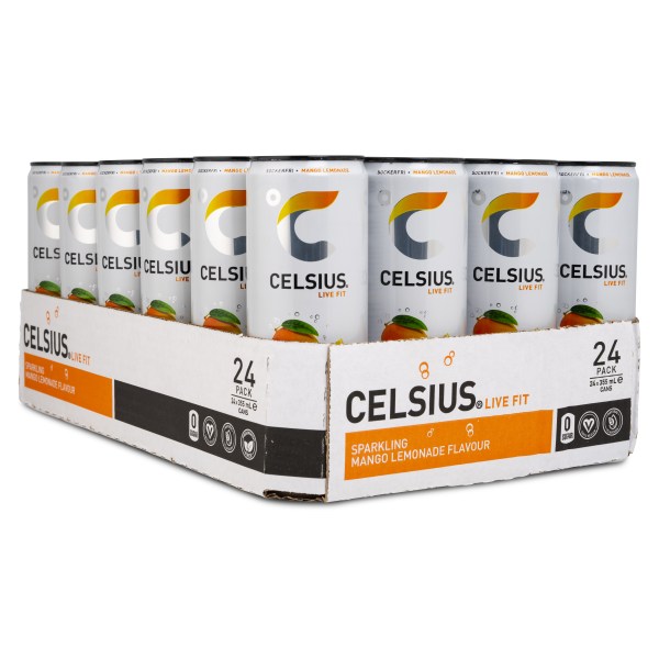 Celsius, Mango Lemonade, 24-pack