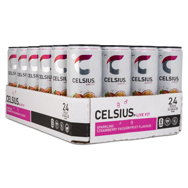 Celsius, Strawberry Passionfruit, 24-pack