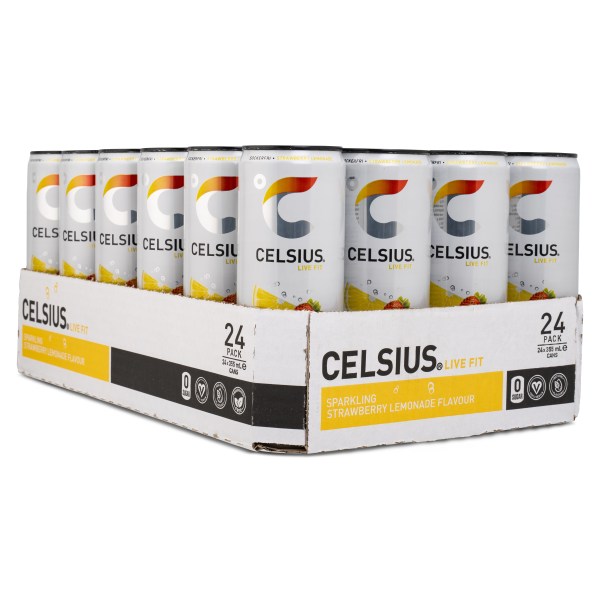 Celsius, Strawberry Lemonade, 24-pack
