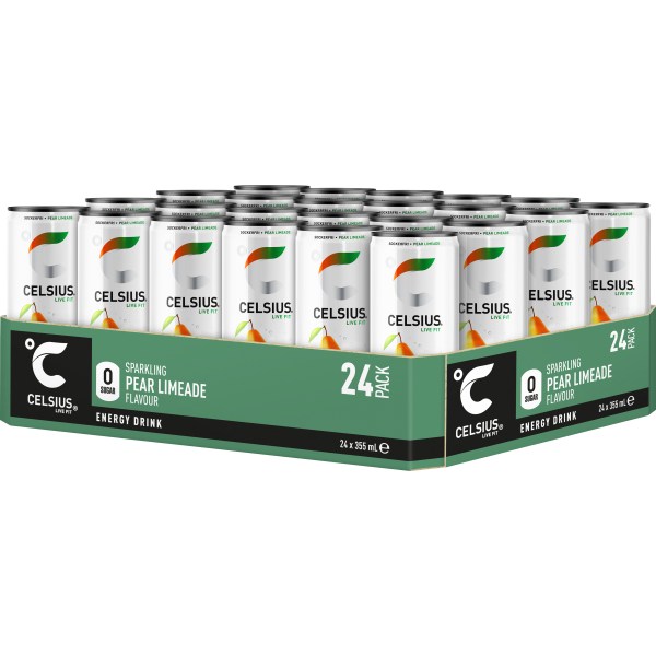 Celsius, Pear Limeade, 24-pack