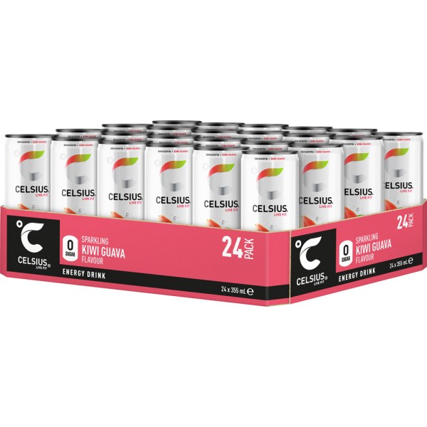 Celsius, Kiwi Guava kolsyrad, 24-pack
