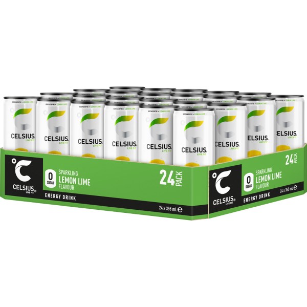 Celsius, Lemon Lime kolsyrad, 24-pack