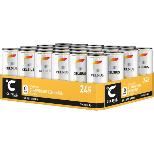 Celsius, Strawberry Lemonade, 24-pack