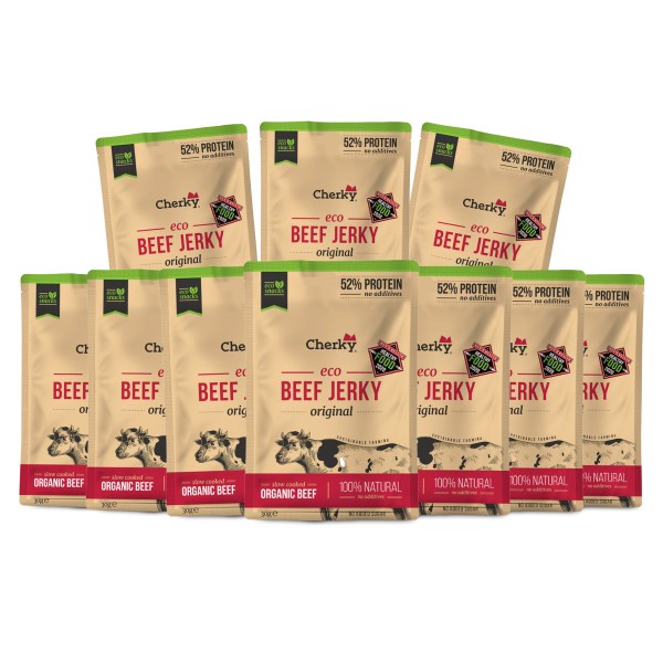 Cherky Foods Beef Jerky Eco, Original, 10-pack
